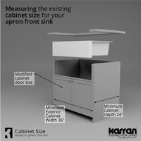 Karran 34" Quartz Farmhouse Single Bowl Workstation Kitchen Sink, White