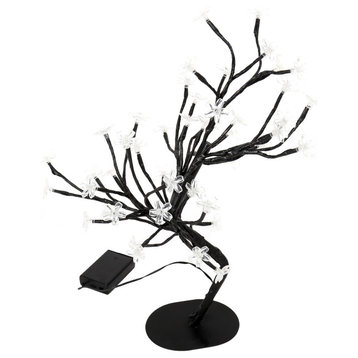 Beautiful LED Lit Blossom Tree Light With Timer, 17.75"