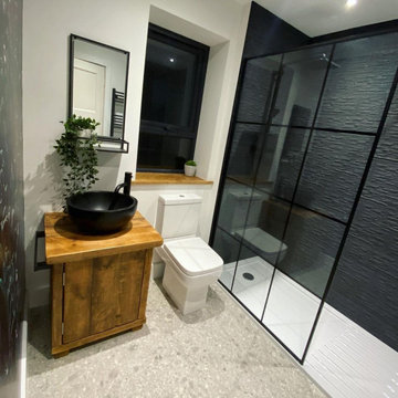 Customer Bathroom Flooring - Pearl Granite Terazzo Flooring
