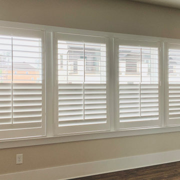 Real Wood Plantation Shutters Outfit this Alpharetta, GA New Build!