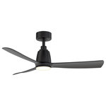 Fanimation - Kute, 44" Black With Black Blades - Kute is an understatement when it comes to this Fanimation ceiling fan.  Kute is available in a 44 or 52 inch sweep with multiple finish options.  This ceiling fan is Damp rated for use inside or out and includes a handheld remote control.  The optional LED light kit and smart home compatibility make this the perfect option for any home.  fanSync WiFi receiver for smart home connectivity sold separately.