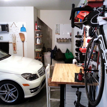 White Metal Pegboard by Wall Control for Garage Storage & Organization