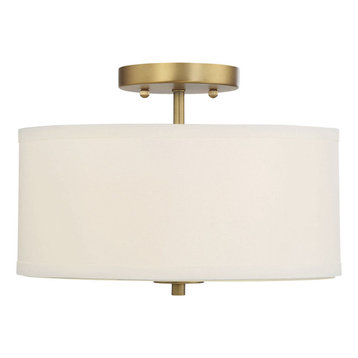 linen drum semi flush mount