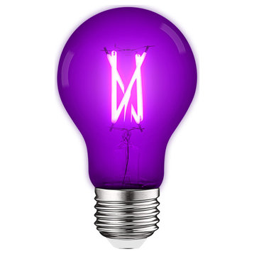 Luxrite A19 Edison LED Purple Light Bulb 4.5W=60W E26 Indoor Outdoor