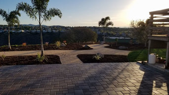 Encinitas Pavers, Drip, Path, Plants, Mulch, Bolders