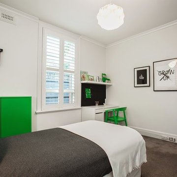 Young Gentleman's Bedroom in Grey & Green