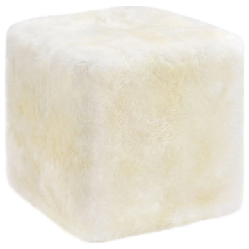 The Luxe Cube - Sheepskin Pouf