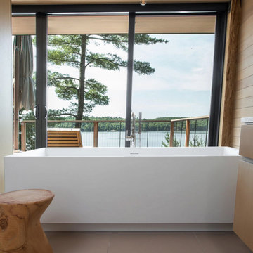 Lake View Freestanding Bathtub Bathroom