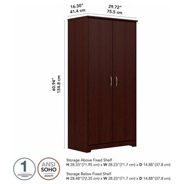 Bowery Hill Kitchen Pantry Cabinet in Harvest Cherry - Engineered Wood