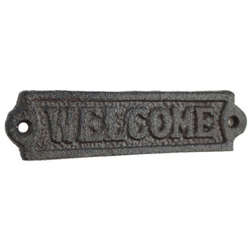Cast Iron Welcome Sign 6"