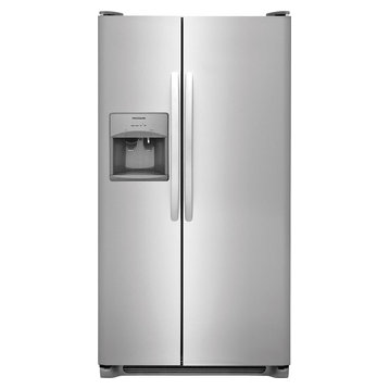 Frigidaire 36 Inch Freestanding Side by Side Refrigerator in Stainless Steel