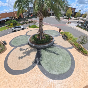 Middleton Flower Plaza | Exposed Aggregate
