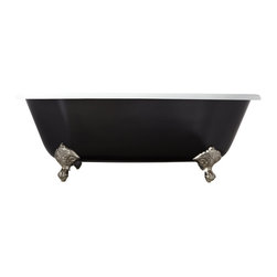 66" Sanford Cast Iron Clawfoot Tub-Imperial Feet-Black - Products