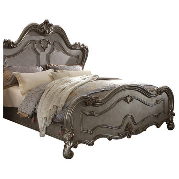 ACME Versailles Queen Bed, Antique Platinum