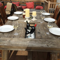 Rustic Farm Table - Outdoor Dining Tables