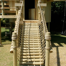 Log Rope Bridge - Garden Playhouses