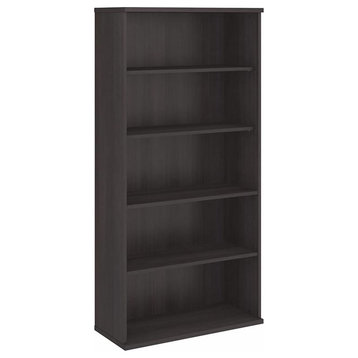 Hybrid Tall 5 Shelf Bookcase in Storm Gray - Engineered Wood