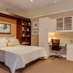 Jefferson Library Bed w Craft Center - Bedroom Furniture Sets