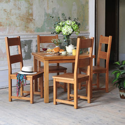 Oakland 90cm-155cm Ext. Table and 4 Ladderback Chairs - Products