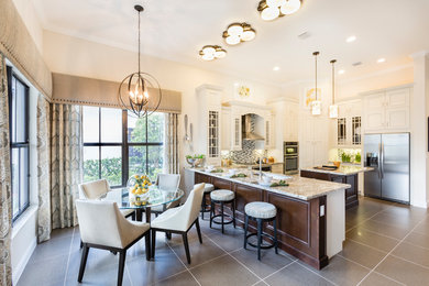 Transitional kitchen photo in Miami