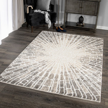 Palmetto Living by Orian Mystical Starburst Ivory Area Rug, 7'10"x10'10"