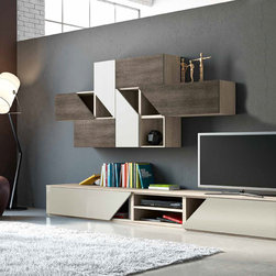 Modern Wall Unit 3D F by Artigian Mobili Italy - $3,965.00 - Entertainment Centers And Tv Stands