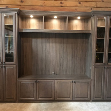 Entertainment Unit Updated Log Cabin Style