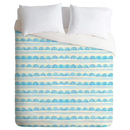 Deny Designs Cori Dantini Blue Scallops Duvet Cover - Lightweight