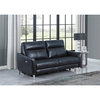 Power Recliner Sofa, Faux Leather Upholstery With USB Charging Ports, Blue