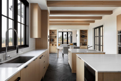 Design ideas for a transitional kitchen in Portland.