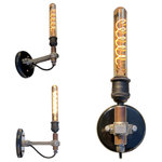 Railroadware - Piston Torch Sconce - Edison Long Tube LED - Piston Long Tube Torch Sconce for that gear head in your life looking for more horsepower out of a piston. The perfect kitchen, automotive shop, man cave or garage addition. This heavy duty piece by Railroadware adds an industrial rustic look with with motor city roots. (wall mounted)