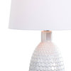 Coastal Living Glimmer Ceramic Table Lamp, Pearlized White