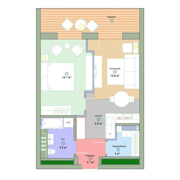 Plan of condo after construction