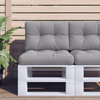 vidaXL Chair Cushion Outdoor Patio Pallet Seat Cushion Sofa Pad Gray Fabric