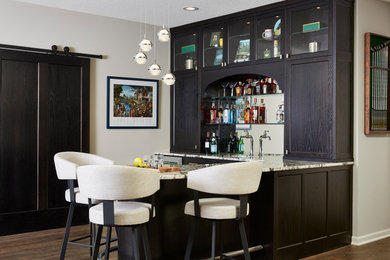 Home bar - transitional home bar idea in Minneapolis