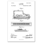 DDCG - Vintage Piano Patent 16"x24" Print on Canvas - This canvas features a vintage piano patent to help you match your personal style in your interior decor.  The result is a stunning piece of wall art you will love. Made to order.