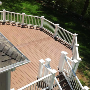 7" Light Mist Individual HardieShingle with Arctic White HardieTrim