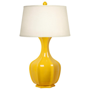 Tall Vase  Pomegranate, Yellow Lamp 36"H