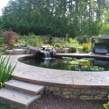 Wake Forest, NC koi pond and landscape rennovation