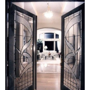 Custom Leaded and Beveled Glass entries