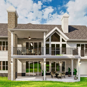 Craftsman / Ranch House Plan - Montana Cabin B 19010 by Garrell Associates