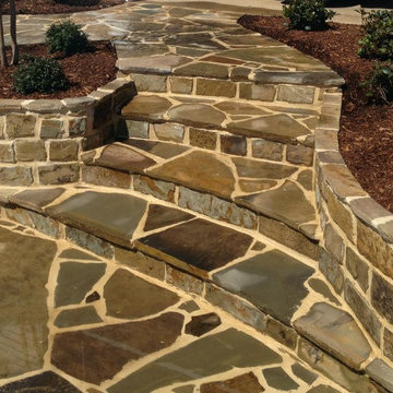Flagstone patio and steps