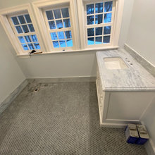 Mt. Kisco Bathroom Renovation (12/10/2020) Calcite Azul Extra Marble
