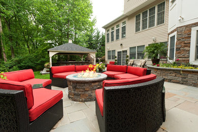 This is an example of a country patio in New York.