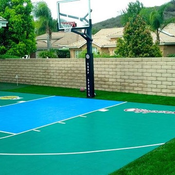 SnapSports® - Southern California Home Outdoor Court - Basketball Court