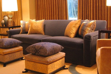 Example of a trendy living room design in Atlanta