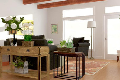 Mountain style living room photo in Cincinnati