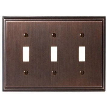 Amerock 3 Toggle Wall Plate, Oil-Rubbed Bronze