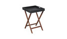 End Table With Removable Tray, Black and Cherry