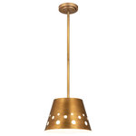 Z-LITE - Z-LITE 6014-12RB 1 Light Chandelier, Rubbed Brass - Z-LITE 6014-12RB 1 Light Chandelier,Rubbed Brass.  Style: Transitional, Modern, Restoration, Urban.  Collection: Katie.  Frame Finish: Rubbed Brass.  Frame Material: Iron.  Shade Finish: Rubbed Brass.  Shade Material: Iron.  Dimension(in): 12(L) x 12(W) x 9.5(H).  Rods: 6x12" + 1x6" + 1x3".  Cord/Wire Length(in): 110".  Bulb: (1)100W Medium Base,Dimmable(Not Inculed).  UL Classification/Application: CUL/cETLu/Dry.